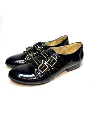 Libby. Edelman Black Patent Leather Oxfords |